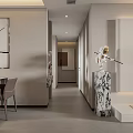 Modern Living And Dining Room Interior With Sofa Round Coffee Table TV And Green Plant