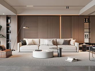 modern living room 3d model