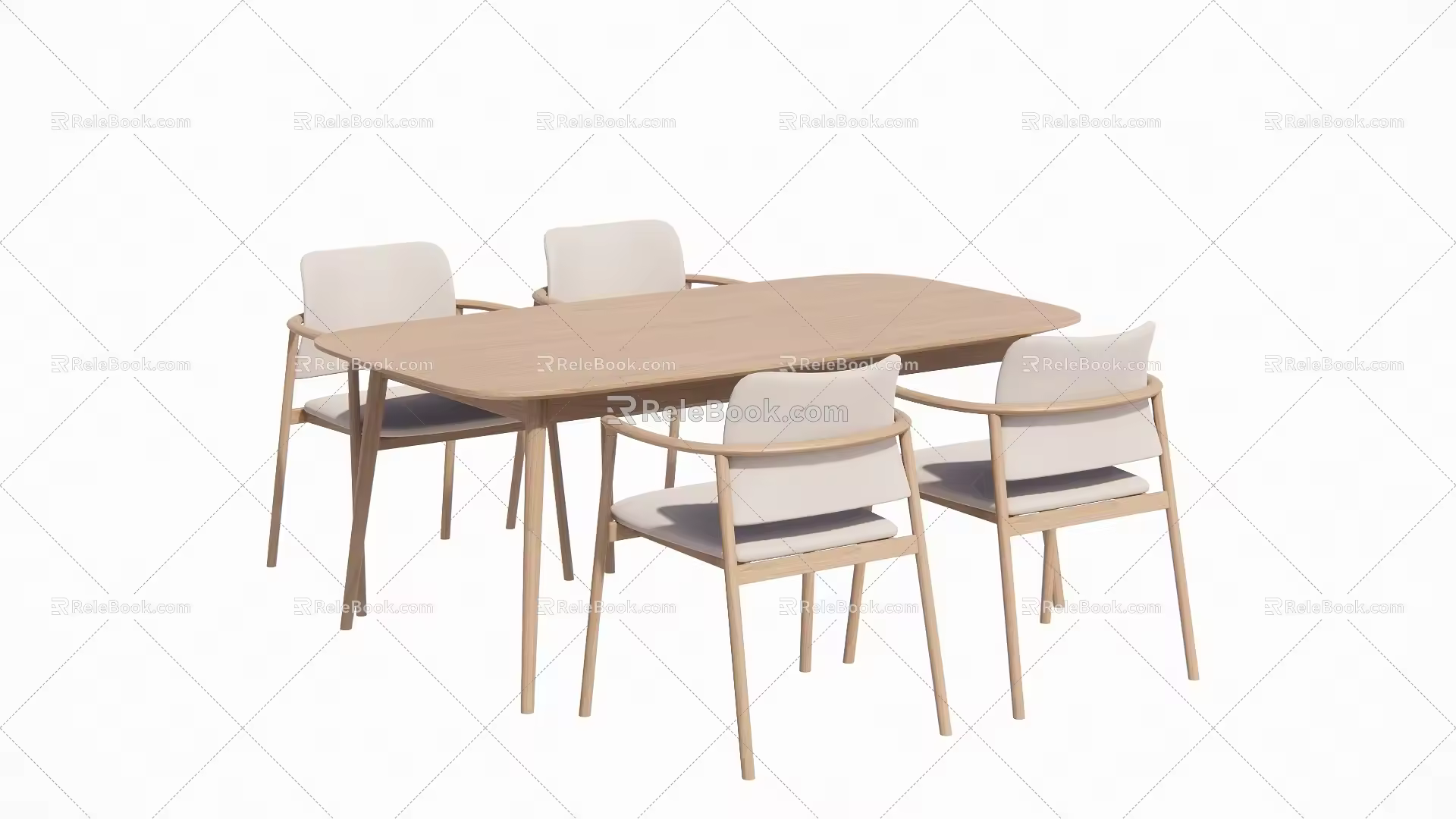 Table combination table and chair 3d model