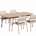 Table combination table and chair 3d model