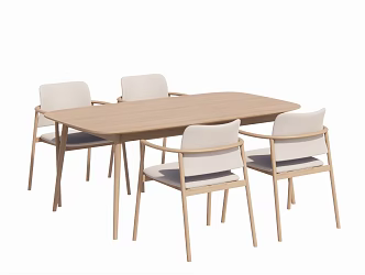 Table combination table and chair 3d model