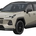 Beige SUV With Black Roof And Black Wheels Modern Exterior Design