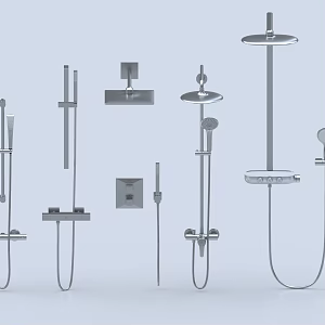 Shower shower faucet bathroom faucet bathroom small pieces 3d model