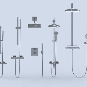 Shower shower faucet bathroom faucet bathroom small pieces 3d model