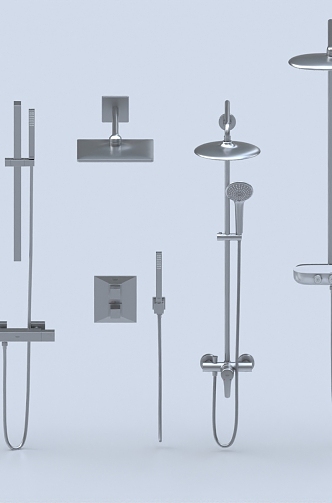 Shower shower faucet bathroom faucet bathroom small pieces 3d model