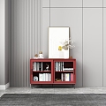 Modern Bookcase Side Cabinet 3d model