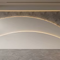 Modern Front Desk Background Wall Simple Background Wall Front Desk Reception Area Background Wall Company Front Desk Background Wall 3d model