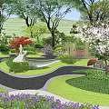Modern Sales Office Building With Landscaped Gardens And Curved Entrance Driveway