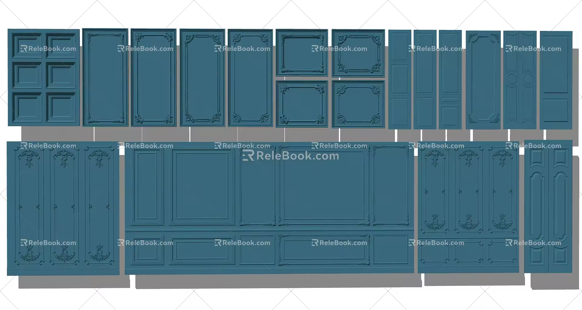 Modeling line background wall 3d model