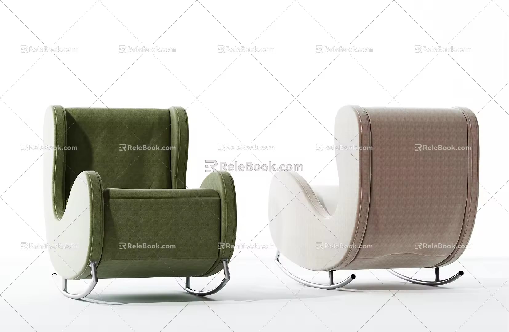 Modern Single Sofa Lazy Sofa 3d model