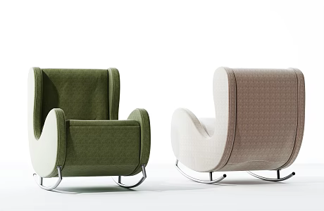 Modern Single Sofa Lazy Sofa 3d model