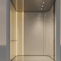 Modern Minimalist Elevator Corridor With Integrated Lighting 3d model