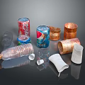 Different Types of Beverage Containers Including Plastic Bottles Metal Cans And Cups