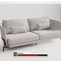 Modern double sofa 3d model