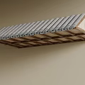 Traditional Roof Structure with Gray Tiles and Wooden Frame Architectural Design