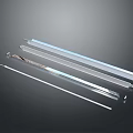 Sleek Modern Lighting Combination Set Featuring Multiple Strip Lights For Indoor Spaces 3d model