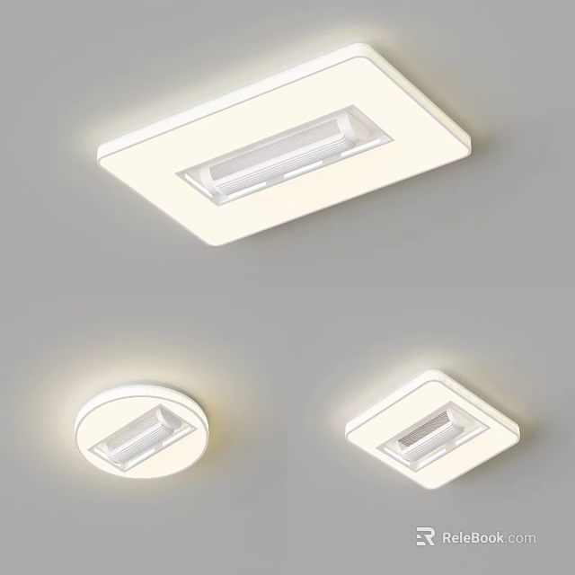 Modern Ceiling Lights With Round And Square Shapes For Home 3d model 