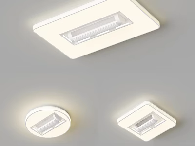 Modern Ceiling Lights With Round And Square Shapes For Home 3d model