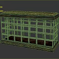 Vintage Decorative Ornament Combination With Red Padded Top Metal Grid Frame And Wooden Base