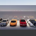 Diverse Car Models In Multiple Colors And Unique Styles On 3d model