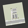 Modern Townhouses With Gray Roofs White Wooden Exteriors Green Lawns Driveway And Parked Cars