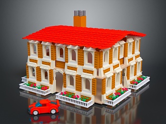 Modern Lego House Lego Building Lego Villa Private Villa 3d model