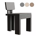 Modern Wooden Stool Design With Sleek Structure And Multiple Color Options 3d model