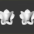 Elegant Silver Petal Shaped Metal Decorative Ornaments For Home Living
