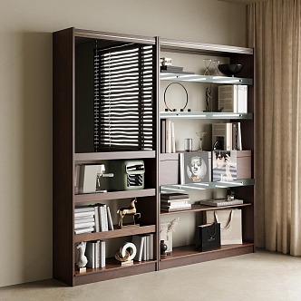 Middle Style Bookcase 3d model