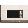 Modern TV Background Cabinet Design With Storage Shelves Bookshelves And Decorative Accents