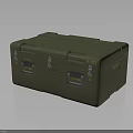 Practical Green Household Storage Box With Durable Construction And Sturdy Handles 3d model