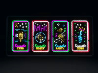 Modern Neon Lights 3d model Modern Neon Lights 3d model