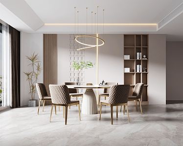 Light Luxury Restaurant 3d model