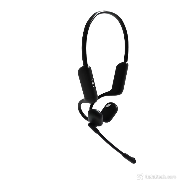 Lightweight Wireless Neckband Headphones With Built in Microphone And Comfortable Design 3d model 