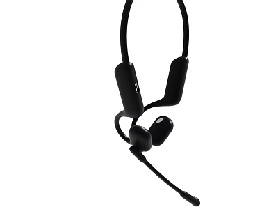 Lightweight Wireless Neckband Headphones With Built in Microphone And Comfortable Design 3d model