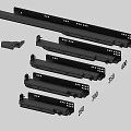 Black Drawer Slides Hardware With Various Sizes For Furniture Assembly