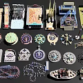 Diverse Amusement Rides Featuring Ferris Wheel Carousel Roller Coaster And Pirate Ship Models