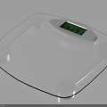 Modern White Electronic Scale With Green Digital Display And Circular Support Feet
