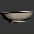 Decorative Handcrafted Ceramic Bowl With Blue Leaf Patterns And Beige Base
