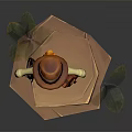 Adventure Style Attire With Brown Hat White Shirt Green Pants Brown Bag And Red Boots