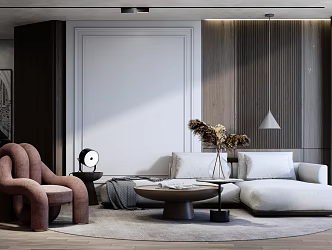 Modern sofa coffee table combination 3d model