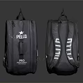 PELL Racing Backpack with Reflective Strips Grey Design and Durable Straps 3d model