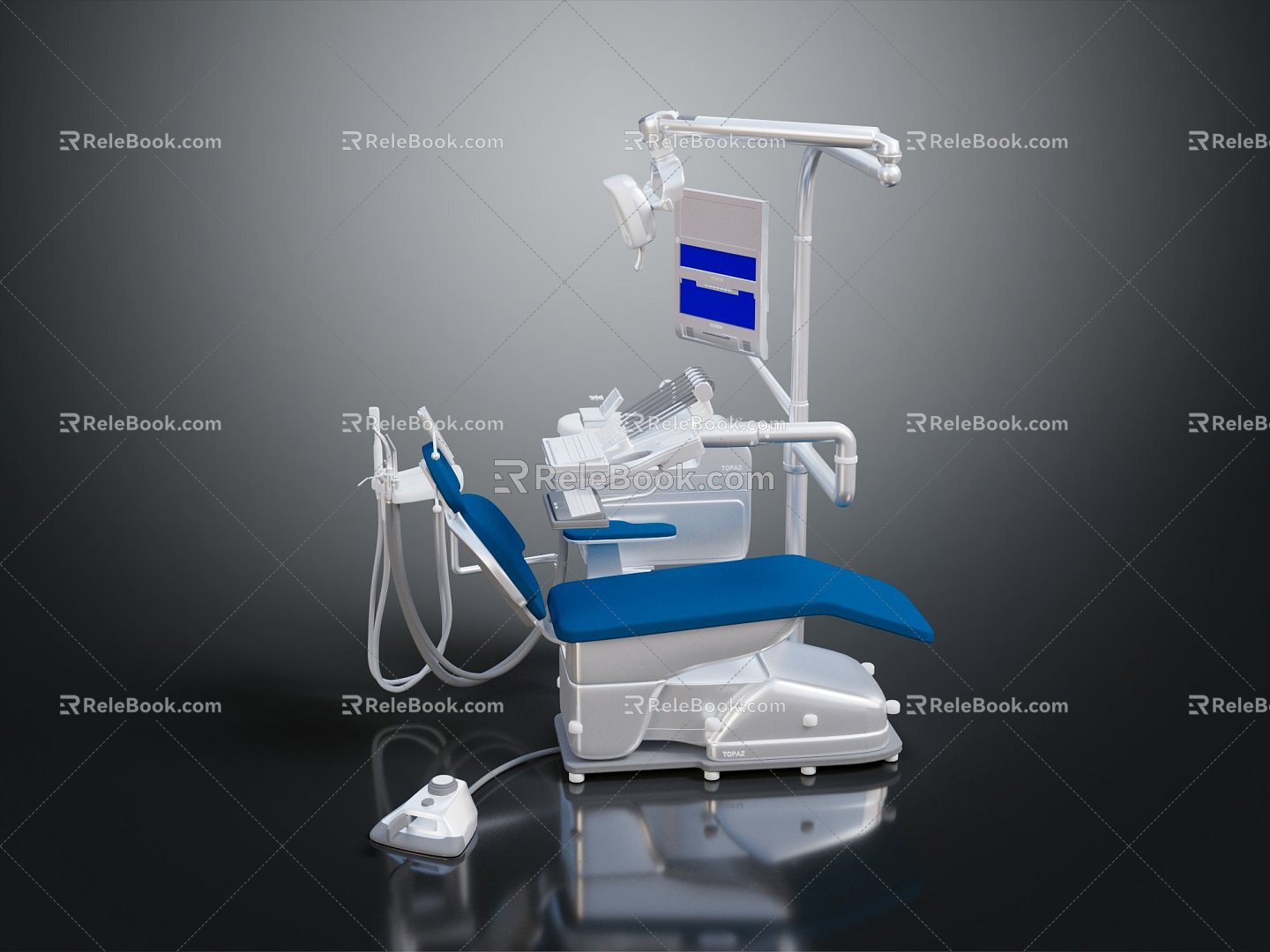 Modern Dental Chair Dental Fillings Dental Instruments Dental Equipment Medical Equipment Medical Facilities Medical Items 3d model