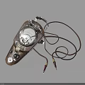 Vintage Analog Measuring Instrument With Dial Knobs Dual Probe Wires And Metal Components