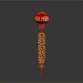 Elegant Red Lantern Home Furniture with Golden Decorative Details and Hanging Tassels