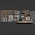 Industrial Scene Components With Metal Equipment Control Panels And Mechanical Parts