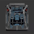 Futuristic Cockpit Design With Transparent Enclosure Metallic Frame And Controls