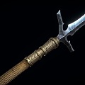 Chinese spear, lance, cold weapon 3d model