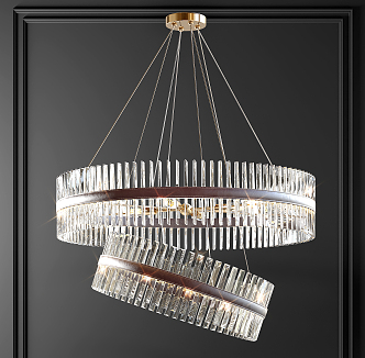 Light Luxury Crystal Chandelier 3d model