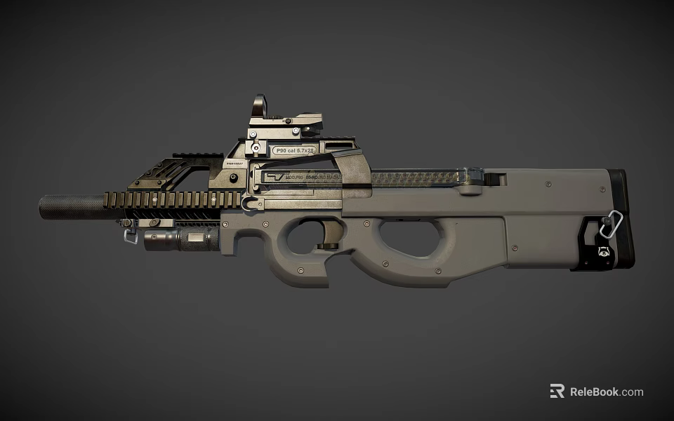 Modern Tactical Rifle Featuring Scope Rail and Ergonomic Grip Design 3d model 